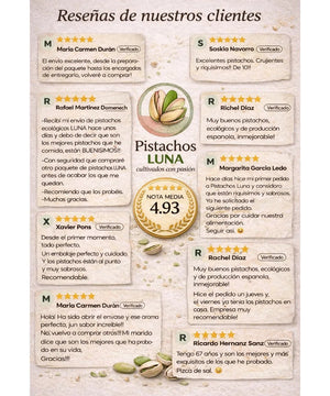 Pistacho ecológico mondado crudo gourmet - Pistachos Luna