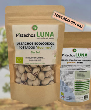 Pistachos Ecológicos Tostados «Gourmet» Sin Sal - Pistachos Luna