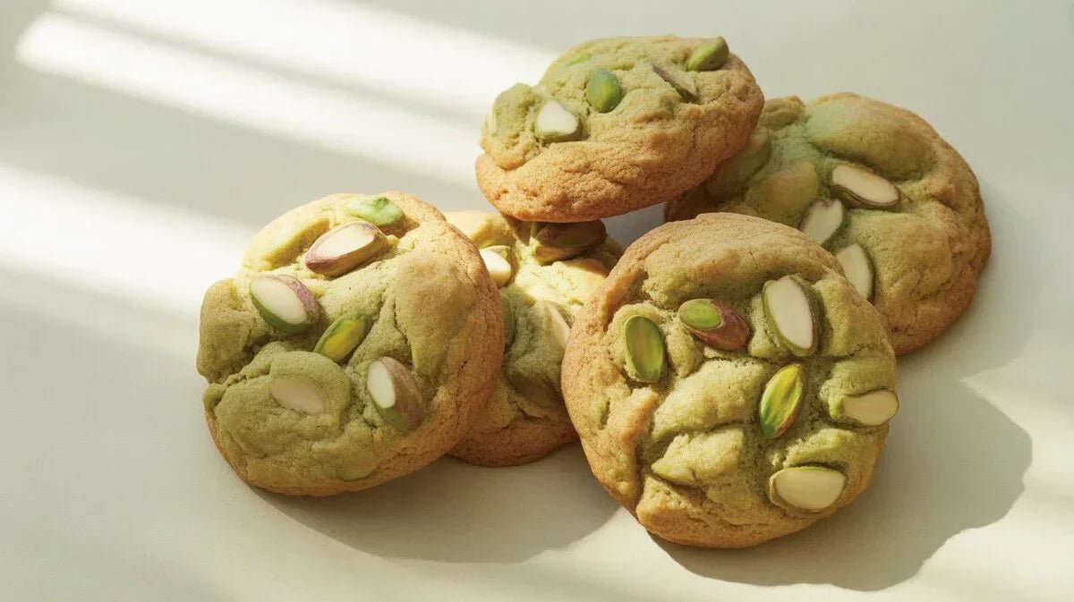 Galletas Crujientes de Pistacho y Chocolate Blanco - Pistachos Luna