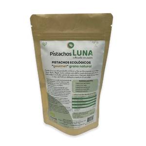 Pistacho natural mondado ecológico – información del envase Pistachos Luna