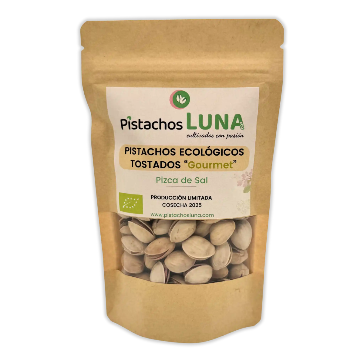 Pistachos Ecológicos Tostados "Gourmet" Pizca de Sal - Pistachos Luna